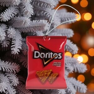Doritos Nacho Cheese Hanging Christmas Ornament 4 Inch Tall Shatterproof